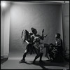 Curtiss James with unidentified dancer and drummer