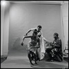Curtiss James with unidentified dancer and drummer