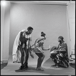 Curtiss James with unidentified dancer and drummer