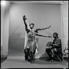 Curtiss James with unidentified dancer and drummer