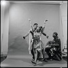 Curtiss James with unidentified dancer and drummer