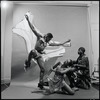 Curtiss James with unidentified dancer and drummer