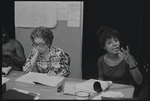 Alice Childress and Ruby Dee in rehearsal for the stage production Wedding Band