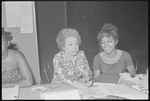 Alice Childress and Ruby Dee in rehearsal for the stage production Wedding Band