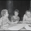 Alice Childress, Ruby Dee and James Broderick in rehearsal for the stage production Wedding Band