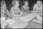 Juanita Clark, Alice Childress, Ruby Dee and James Broderick in rehearsal for the stage production Wedding Band