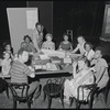 Brandon Maggart [left], Alice Childress, Ruby Dee, James Broderick, Hilda Haynes, Clarice Taylor and unidentified others in rehearsal for the stage production Wedding Band