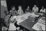 Alice Childress, Ruby Dee, James Broderick, Hilda Haynes and unidentified others in rehearsal for the stage production Wedding Band