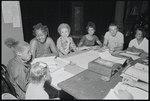 Alice Childress, Ruby Dee, James Broderick, Hilda Haynes and unidentified others in rehearsal for the stage production Wedding Band