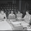 James Broderick, Hilda Haynes, Clarice Taylor and unidentified others in rehearsal for the stage production Wedding Band