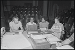James Broderick, Hilda Haynes, Clarice Taylor and unidentified others in rehearsal for the stage production Wedding Band