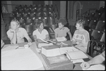 James Broderick, Hilda Haynes, Clarice Taylor and unidentified others in rehearsal for the stage production Wedding Band
