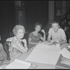 Alice Childress, Ruby Dee, James Broderick, Hilda Haynes and unidentified [left] in rehearsal for the stage production Wedding Band