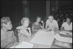 Alice Childress, Ruby Dee, James Broderick, Hilda Haynes and unidentified [left] in rehearsal for the stage production Wedding Band