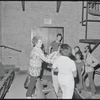 Alice Childress [center] and unidentified others in rehearsal for the stage production Wedding Band