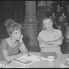 Ruby Dee and James Broderick in rehearsal for the stage production Wedding Band