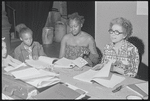 Juanita Clark, Alice Childress and unidentified others in rehearsal for the stage production Wedding Band