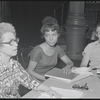 Alice Childress, Ruby Dee and James Broderick in rehearsal for the stage production Wedding Band