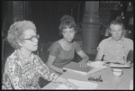 Alice Childress, Ruby Dee and James Broderick in rehearsal for the stage production Wedding Band