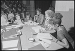 Juanita Clark, Alice Childress, Ruby Dee and unidentified others in rehearsal for the stage production Wedding Band