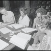 James Broderick, Hilda Haynes, Clarice Taylor and unidentified others in rehearsal for the stage production Wedding Band