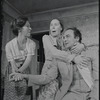 Polly Holliday, Jean David and Robert Loggia in the stage production Wedding Band
