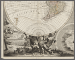 Mappe monde, ou globe terrestre, en deux plans hemispheres 