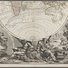 Mappe monde, ou globe terrestre, en deux plans hemispheres 