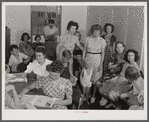 Waiting room in clinic on typhoid antitoxin day at Osceola migratory labor camp. Belle Glade, Florida