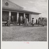 The assembly building is always open for meetings, games, reading, and recreational activities at Okeechobee migratory labor camp. Belle Glade, Florida