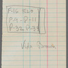Photographer's notes on Vida Brown photo session