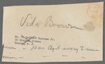 Photographer's notes on Vida Brown photo session
