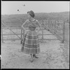 Unidentified woman outdoors