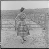 Unidentified woman outdoors
