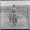Unidentified woman outdoors