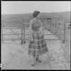 Unidentified woman outdoors