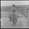 Unidentified woman outdoors