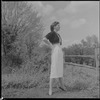 Unidentified woman outdoors