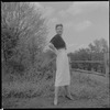 Unidentified woman outdoors