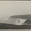 View of Lathrop Brown's windmill, in the distance. Montauk Point. Montauk, East Hampton