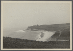 View of Lathrop Brown's windmill, in the distance. Montauk Point. Montauk, East Hampton