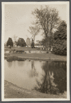 View of Town Pond, Burying Ground, and Gardiner's Windmill. East Hampton, East Hampton