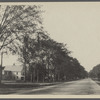 View of Main Street. Looking west. Mulford house on left. Amagansett, East Hampton