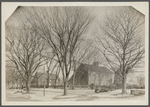 John Howard Payne house and windmill. East side Main Street. Mulford house on left. East Hampton, East Hampton