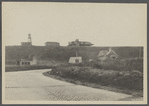 View of Montauk Inn and schoolhouse. Long Island Sound side. Looking northeast. Montauk, East Hampton