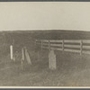 View of old cemetery. About 200ft west of site of First House, north of roadway, 3 miles west of Hither Plain Life Saving Station, 7  mi. east of Amagansett. 13 headstones, 9 with footstones, 1763-1821. Montauk, East Hampton