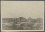 View of houses on shore of Coney Island Creek. Looking northwest from Harway Ave. Bridge (W. 17th Street). Coney Island, Gravesend [Brooklyn]