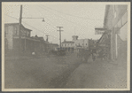 View of Sheepshead Bay Road, looking north. Wm. Schnessler's Hotel in center (cupola) at E. 16th Street. Sheepshead Bay, Gravesend [Brooklyn]