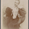 Studio portrait of young Sarah Myers Blackwell in white lace collar