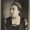 Studio portrait of Sarah Myers Blackwell in pendant and lace dress